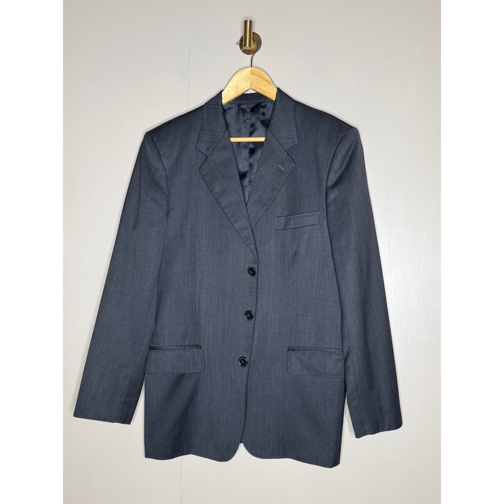 Super 120s Wool Cashmere Emporio Armani Gray Blazer 42R‎ Made in Italy